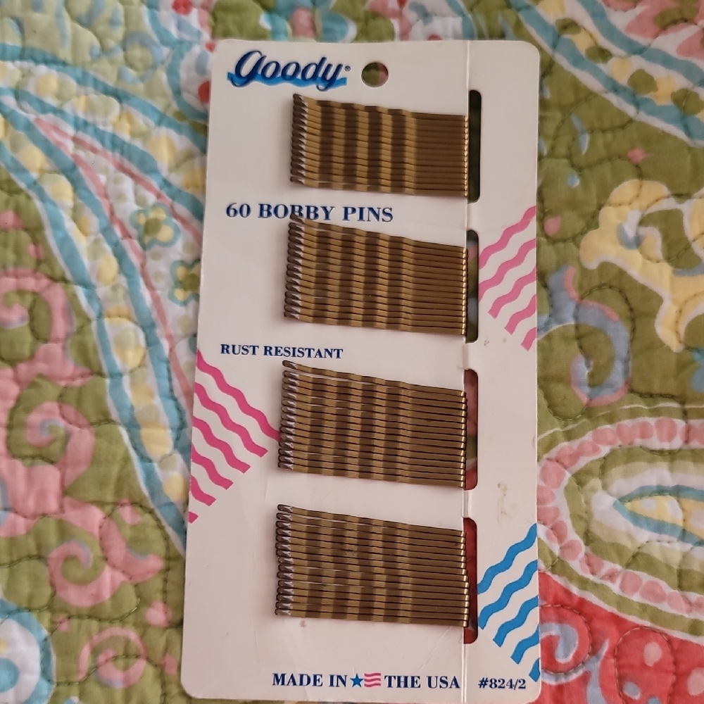 Vintage Goody Bronze Bobby Pins 60 Count NEW